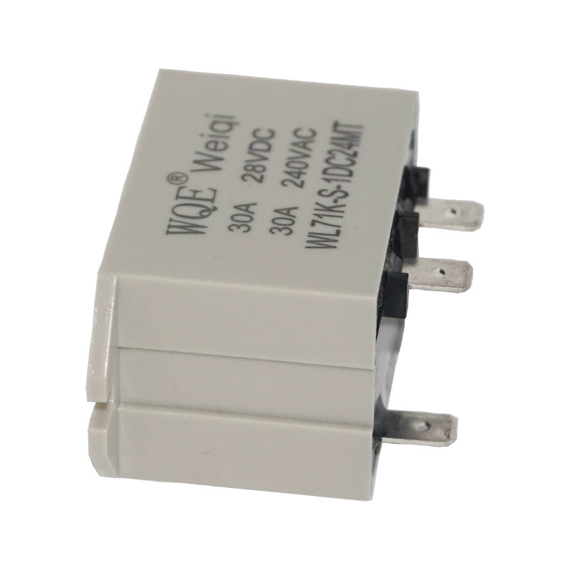 Реле силовое для компрессора кондиционера Weiqi WL71K 30A1/2, нормально разомкнутое, фланцевое, тип PCB, тип разъема WQE