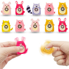 クロスボーダー新型アクリルアニメ指先ジャイロ動物指ジャイロねじり卵玩具解凍玩具卸売り