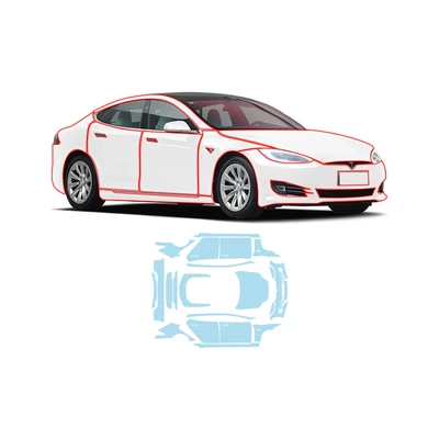 Tesla 16-20Model S Special Car Machine Cutting TPU Invisible Car Clothes Full Car Paint Protective Film Pre-cut