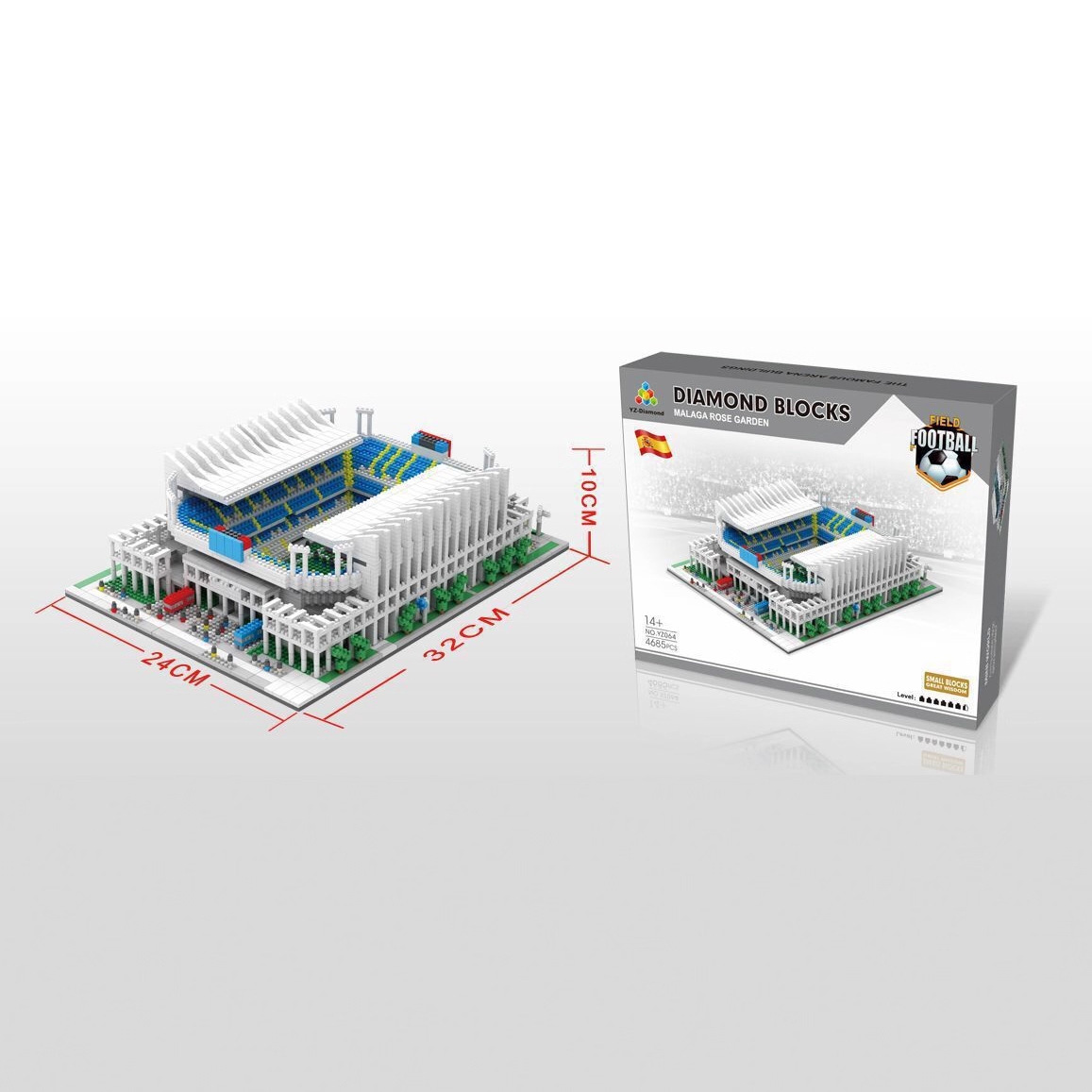 YZ064-65 Portugal estadio o el Real Madrid pequeñas partículas ensambladas bloques modelo Niños regalo