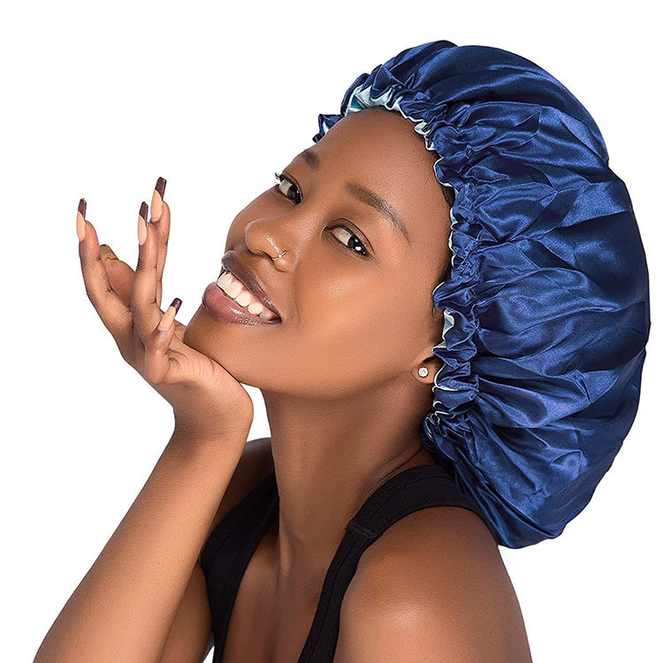 Satis satin hats Sleep hat -super large double -layer double -sided…