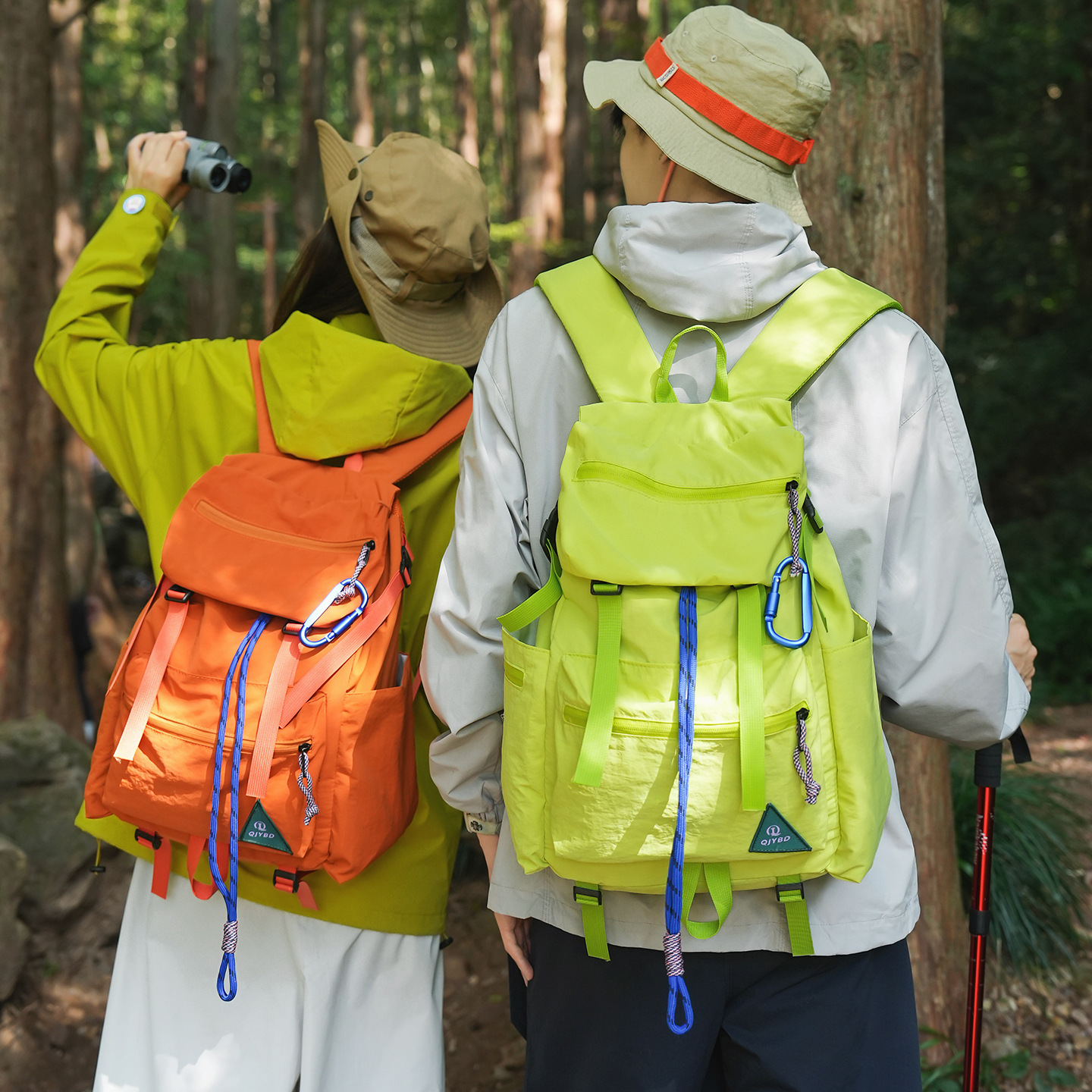 New Outdoor Sports Backpack with Drawstring Hook, Portable Hiking and Mountaineering Bag, Couple Style Casual Mountain Backpack
