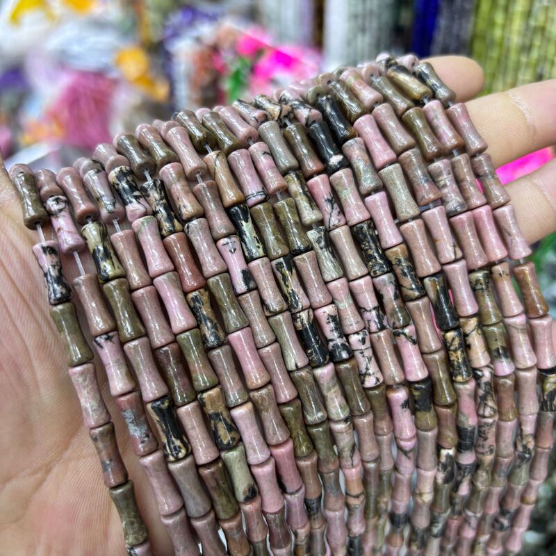 5 × 12 ミリメートル天然石竹ビーズルースビーズシリーズ DIY ブレスレットネックレスジュエリーアクセサリー半完成ビーズ卸売|undefined