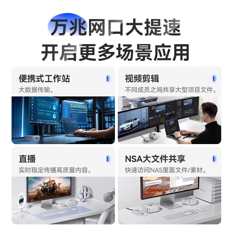 Thunderbolt 3 до 10 Гбит/с сетевой адаптер, сетевой диск-станция Thunderbolt 4/USB4 10 Гбит/с сетевой адаптер в связке