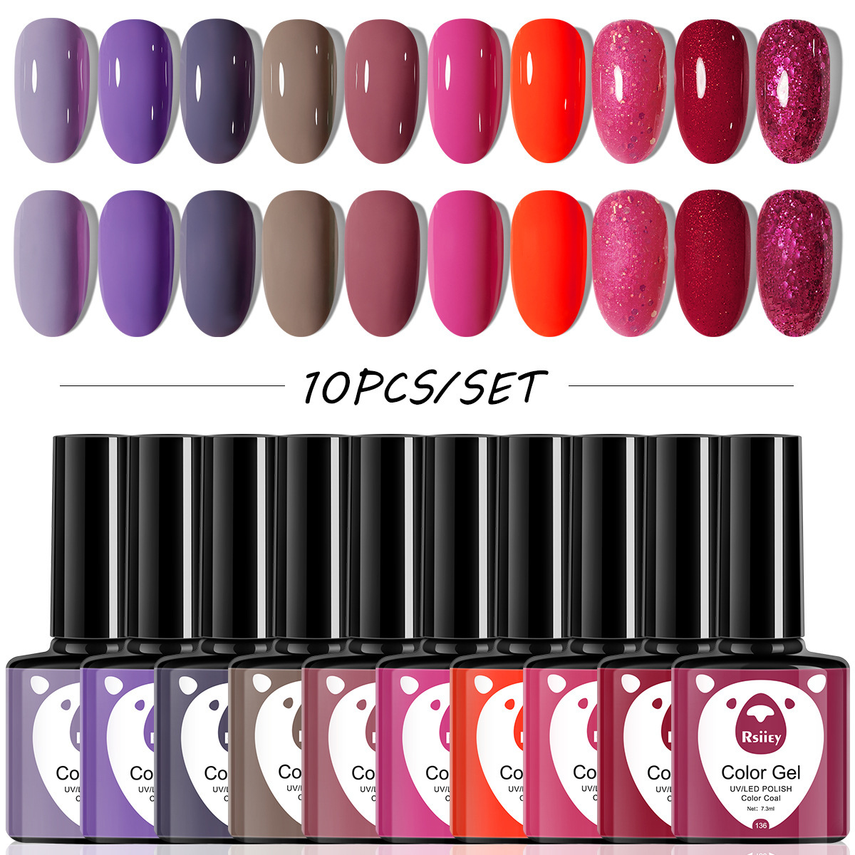 Nail Art Navidad 10 color esmalte de uñas traje de pegamento popular nude lentejuelas UV fototerapia pegamento esmalte de uñas traje de pegamento tienda de uñas