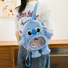 2025新款毛茸茸双肩奶黄小鸡痛包双肩包个性可爱少女心松鼠小背包
