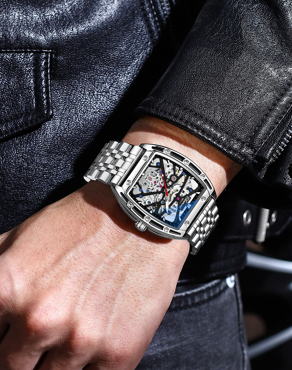 Men's Mechanical Watch Genuine Leather Waterproof Automatic_voghion.com