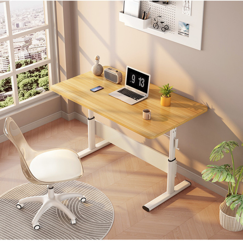 Office Desk, Student Study Desk, Home Desk, Desktop Writing Desk, Computer Desk, Hand-Crank Adjustable Desk, Adjustable Table