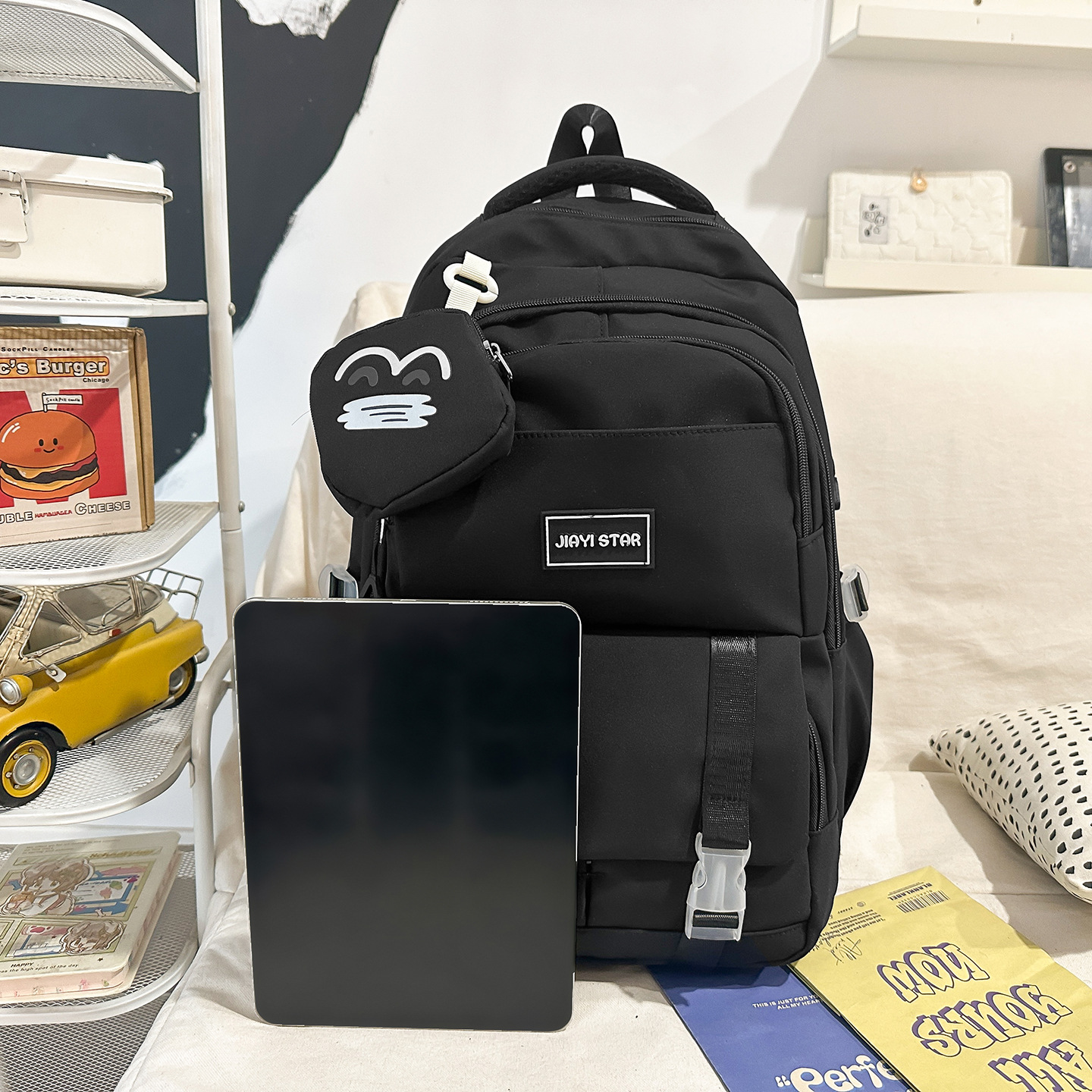 Bolsa de viaje japonesa coreana de gran capacidad JIAYISTAR JIAYISTAR campus de alto valor facial bolsa de escuela secundaria para mujeres