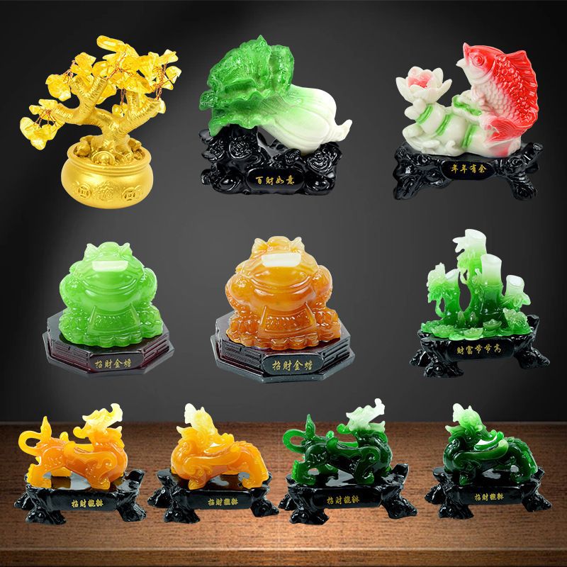 招财富贵竹高客厅酒柜电视柜装饰品招财貔貅摆件家居开业礼品