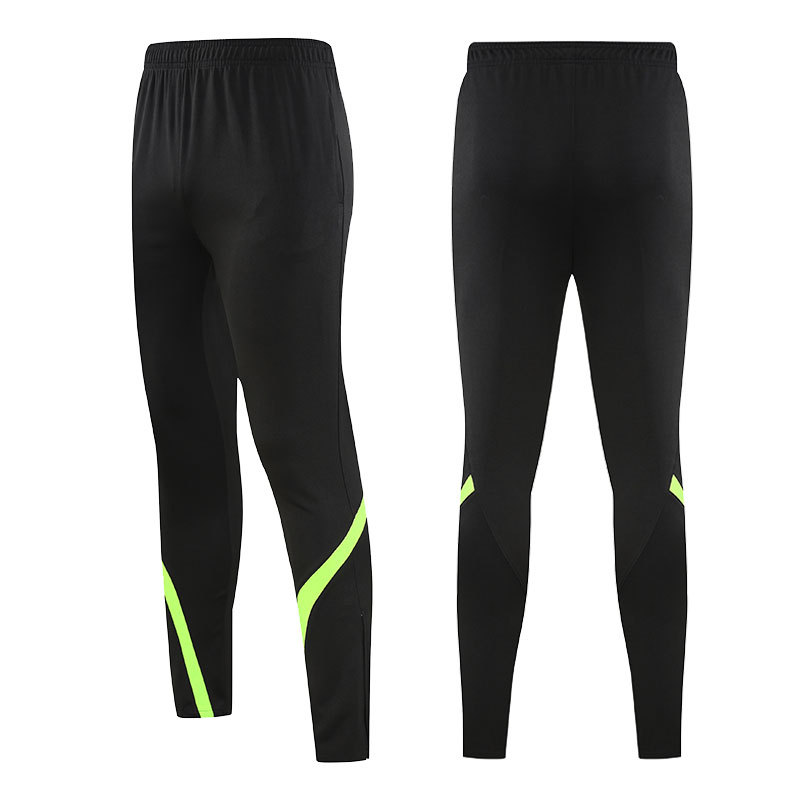 싱글 팬츠 - 블랙에 그린 엣지