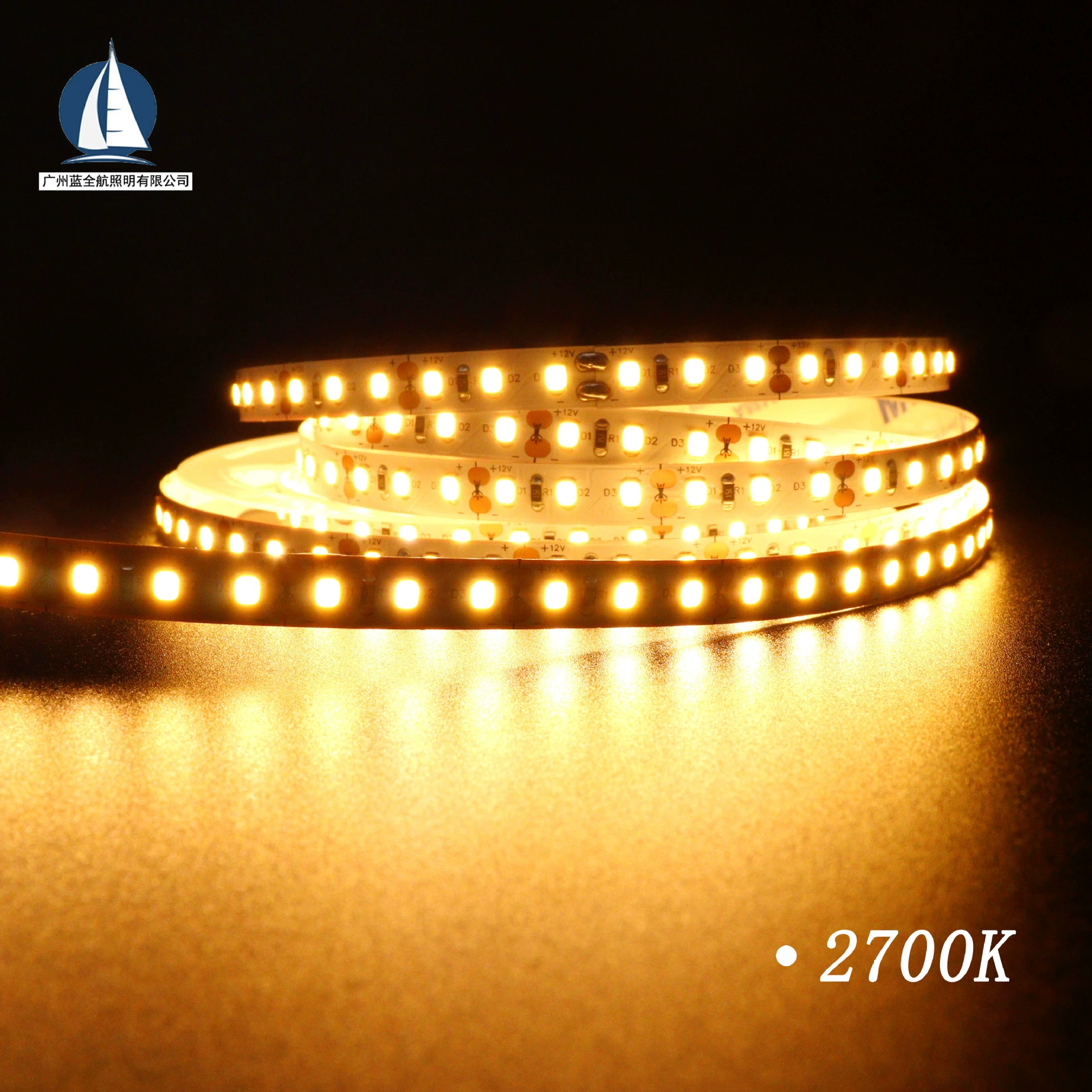 Лента ламп DC12V 2835 2700K/3500K/5000K 120 светодиодов 8MM для встраивания в винный шкаф