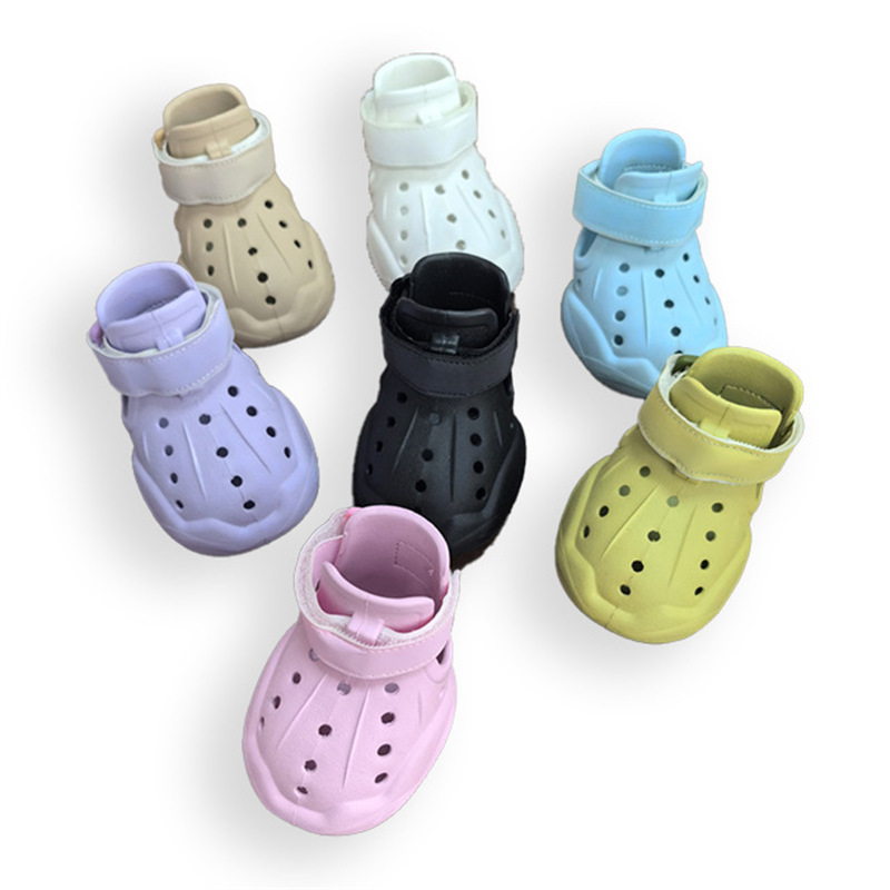 Verano nuevo perro sandalias perro agujero zapatos eva cachorro zapatos respirables fábrica de zapatos de perro de venta caliente transfronteriza