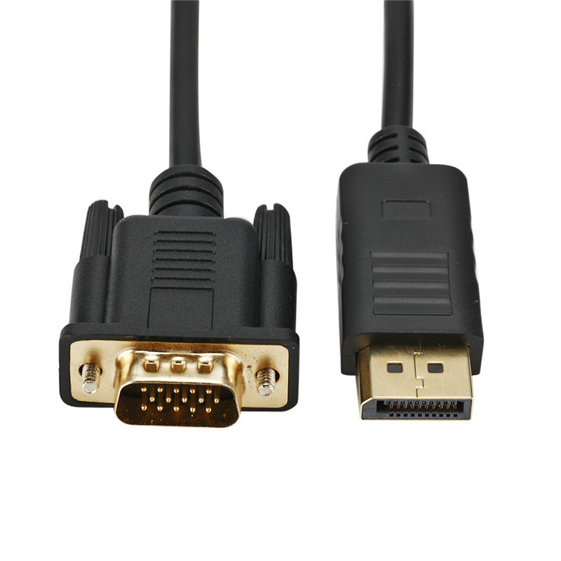 Large Dp to Vga Converter Mini Displayport to Vga Cable 1.8m Graphics Card Dp Computer Cable