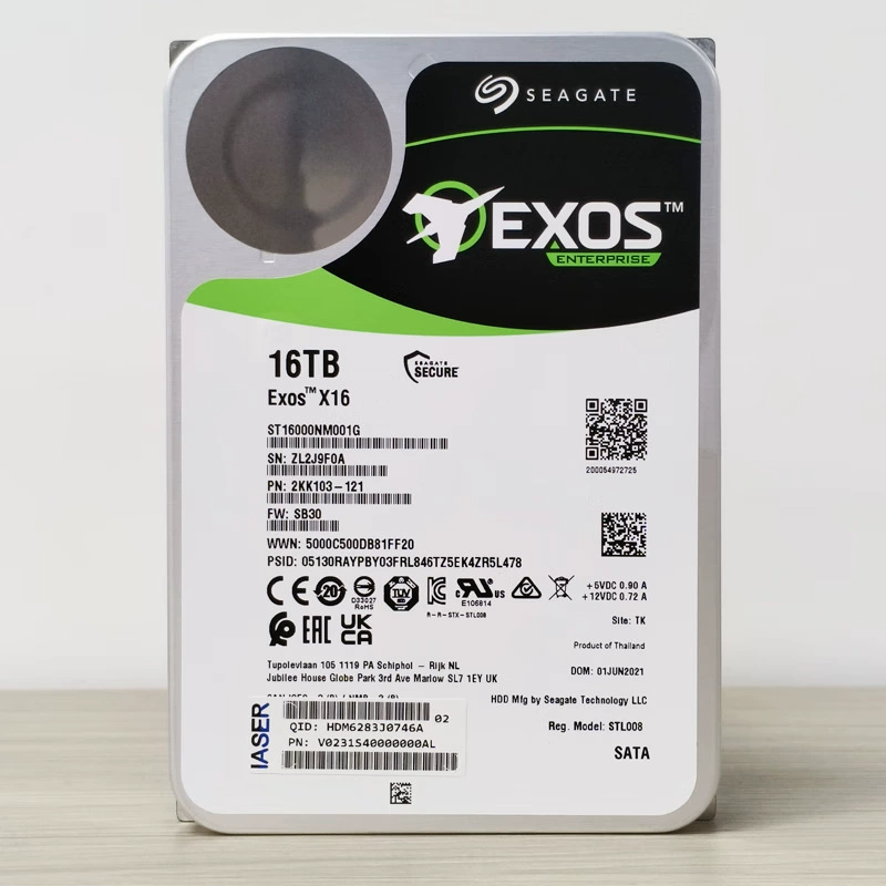 Корпоративный жесткий диск (Seagate) Exos X16 16 ТБ — 7200 об/мин, 256 МБ кэш, SATA, CMR