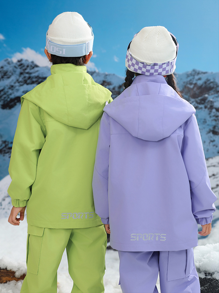 Nuevos trajes de esquí para niños, niños y niñas gruesos y cálidos DuPont tres armadillos de asalto para estudiantes de escuela primaria tres piezas image 6