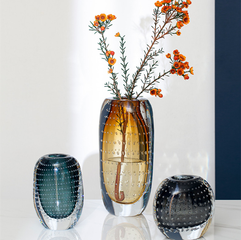 Modern simplicity and transparent glass wave dot vase Creative…