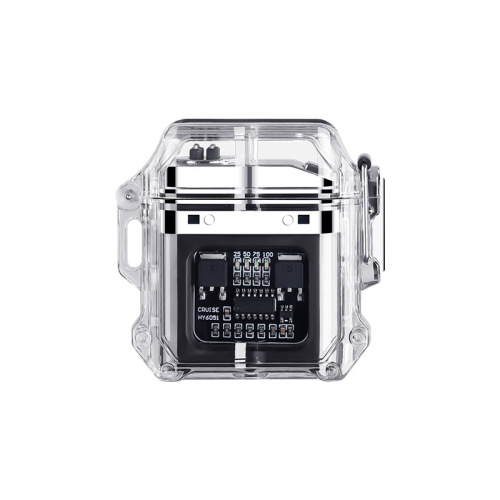 厂家直销透明机甲C口快充防风电弧打火机户外防水电子点烟器跨境