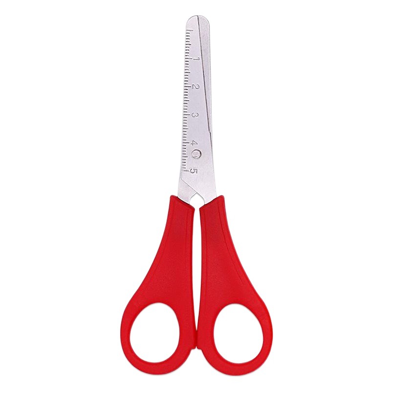 En stock regla con escala tijeras estudiante DIY hecho a mano tijeras niños regla de seguridad tijeras