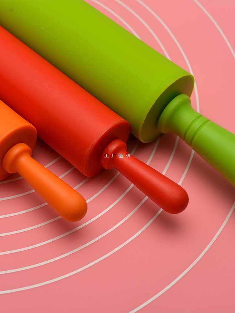 A5L硅膠滾軸擀麵杖 烘焙擀麵棒防粘家用擀麵棍擀餃子皮擀麵皮器