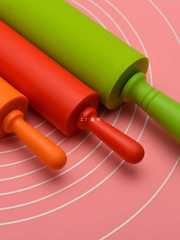 A5L硅膠滾軸擀麵杖 烘焙擀麵棒防粘家用擀麵棍擀餃子皮擀麵皮器