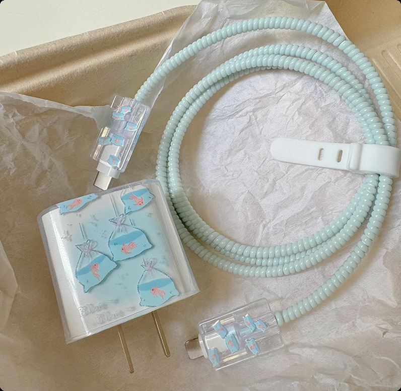 Aplicable para Apple 16pro cable de datos 15 protector de cargador iPhone 14 protector de cabeza de carga de teléfono móvil