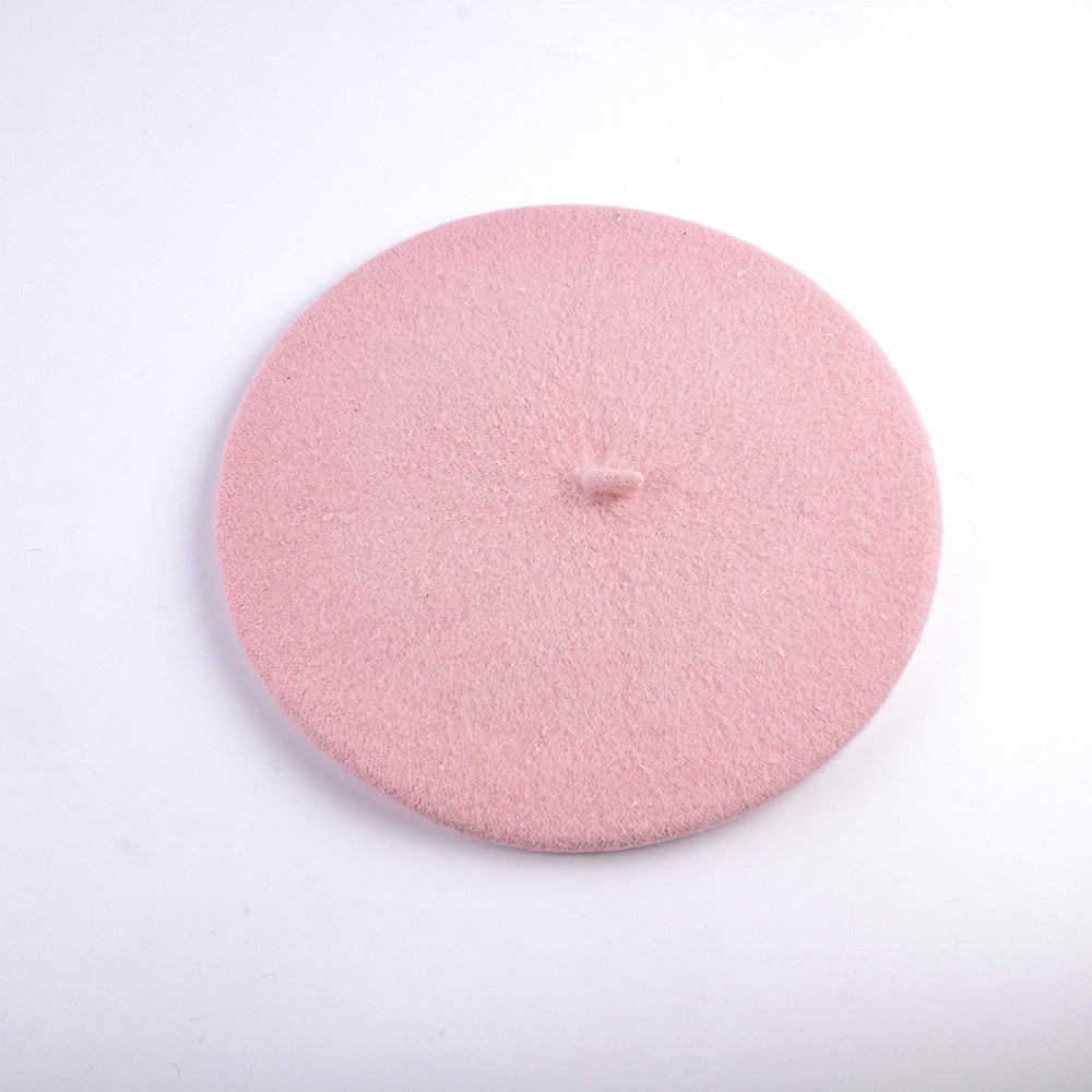 Unisex Wool beret Autumn-winter vintage woolen painter's hat Winter hat Lady's bud hat_voghion.com