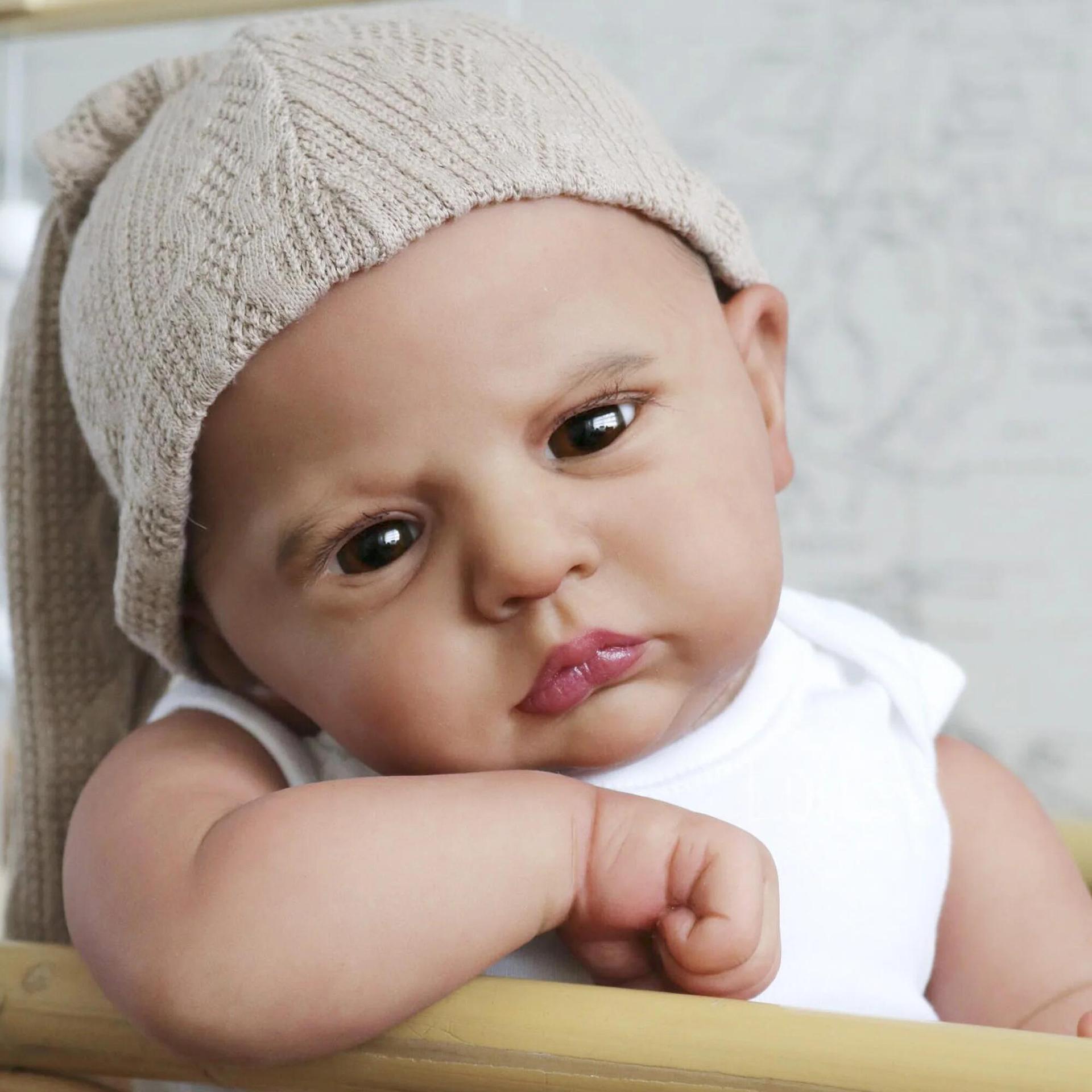 60cm de simulación de cuerpo de tela renacer muñeca Cameron transfronteriza suministro de la venta caliente entrega de una sola pieza
