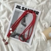 Adjustable long rope - red rope with white knot