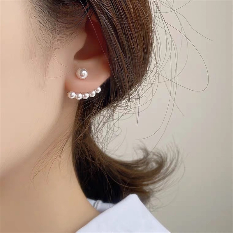 S925銀針シンプル気質真珠ピアス女性韓国高級感甘いネットレッド気質百合イヤリングアクセサリー|undefined