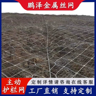 定制柔性主动边坡防护网护坡固土山体防落石滑坡护网绞索钢丝绳网
