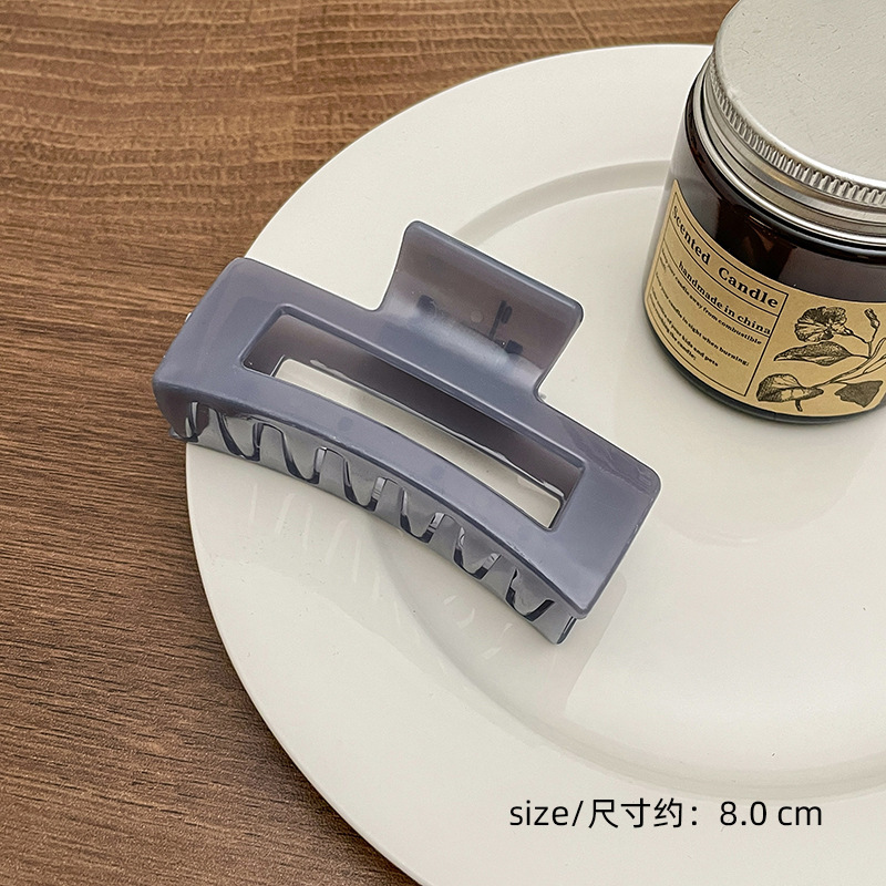 Milk Brown horquilla grande hacia atrás cabeza clip de pelo tocado de las mujeres principios de primavera de alto grado updo tiburón horquilla