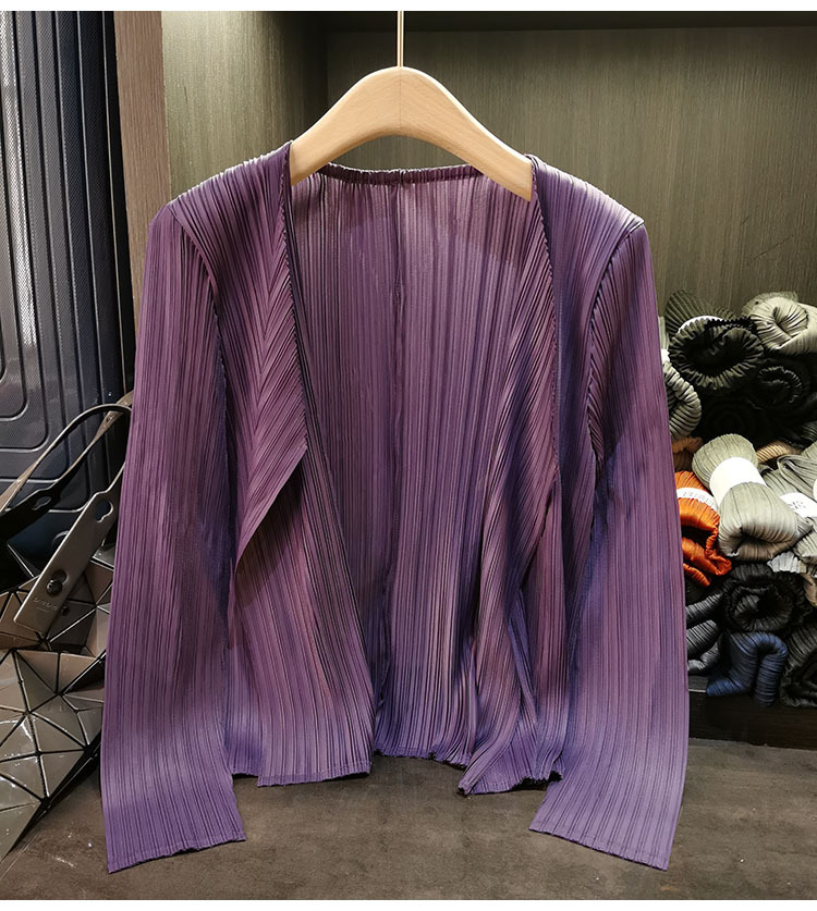 Áo khoác vest nữ xếp ly cao cấp cổ bẻ dài tay mẫu mới xuân hè — Màu xanh lam nhạt, Màu xanh lục nhạt, Màu đen, Màu hồng chi tiết 19