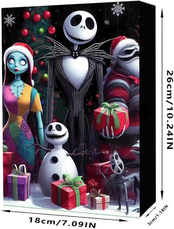 2025クロスボーダースカルジャッククリスマス降臨日カウントダウンブラインドボックスハロウィーンホラー雰囲気24pcsプレゼント|undefined