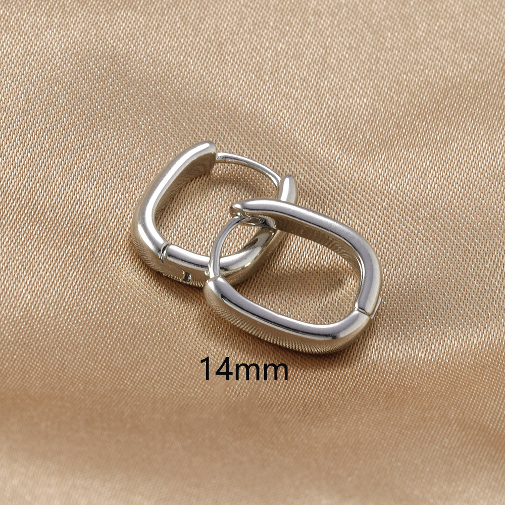1 Pair Ig Style Simple Style U Shape Plating Copper Earrings display picture 8