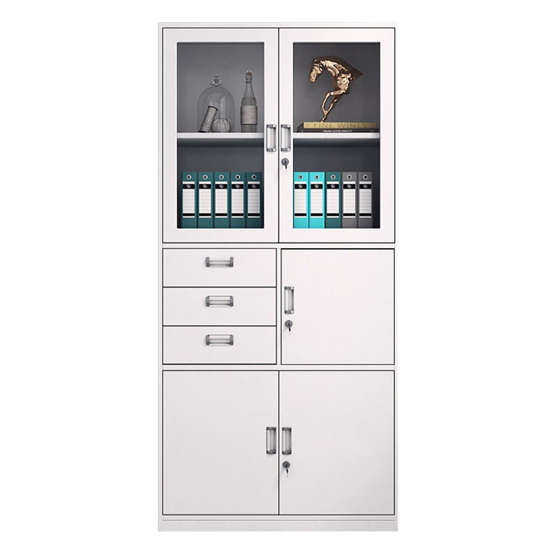 Filing Cabinet Steel Office Data Cabinet Iron Sheet File Cabinet Financial Certificate Cabinet Locker Storage Cabinet Low Cabinet Iron Sheet Cabinet