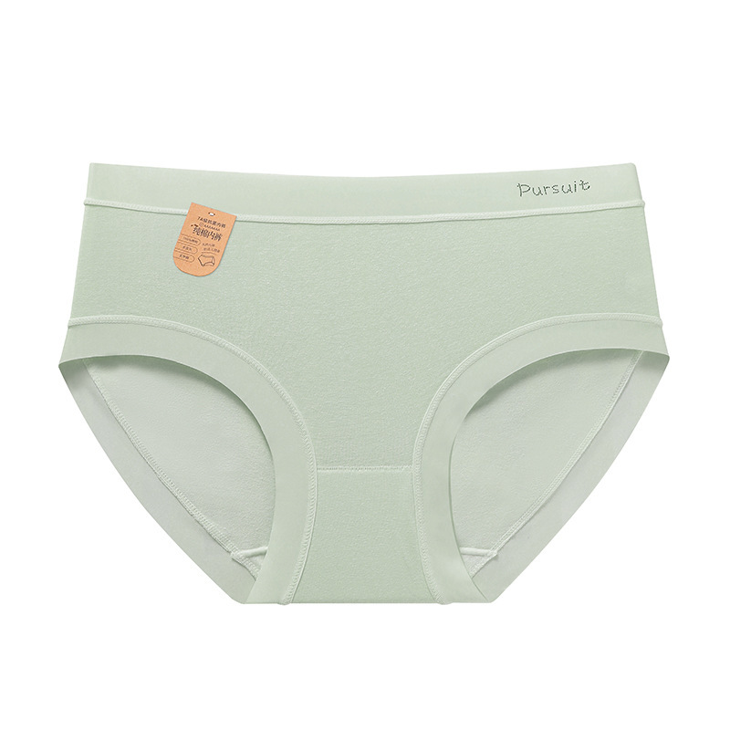 Ropa interior de algodón para bebés de clase A minimalista, ropa interior de algodón para mujer, cintura media, ropa interior cómoda para la cadera, entrepierna de algodón de algodón de algodón para mujer 7a antibacteriano image 10