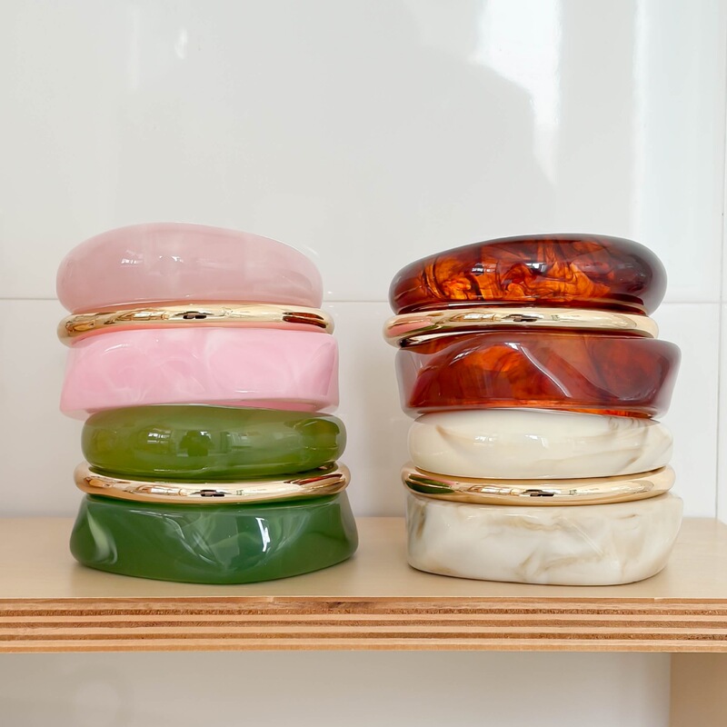 European and American retro resin bracelet set, featuring three pieces with an irregular design, offering a unique and fashionable look. This versatile accessory is perfect for cross-border sales European and American retro resin bracelet set, featuring three pieces with an irregular design, offering a unique and fashionable look. This versatile accessory is perfect for cross-border sales