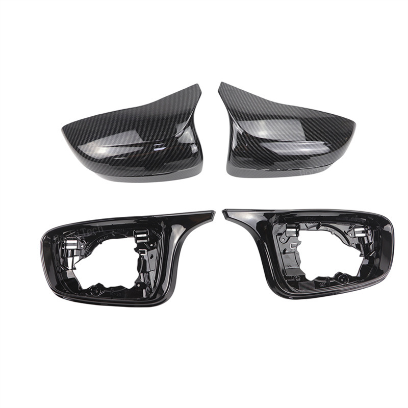 Suitable for Bmw 3 4 5 6 7 Series G20 G30 Modified M5 Mirror Cover 4-Piece Set Carbon Fiber Black Horn Rearview Mirror Housing