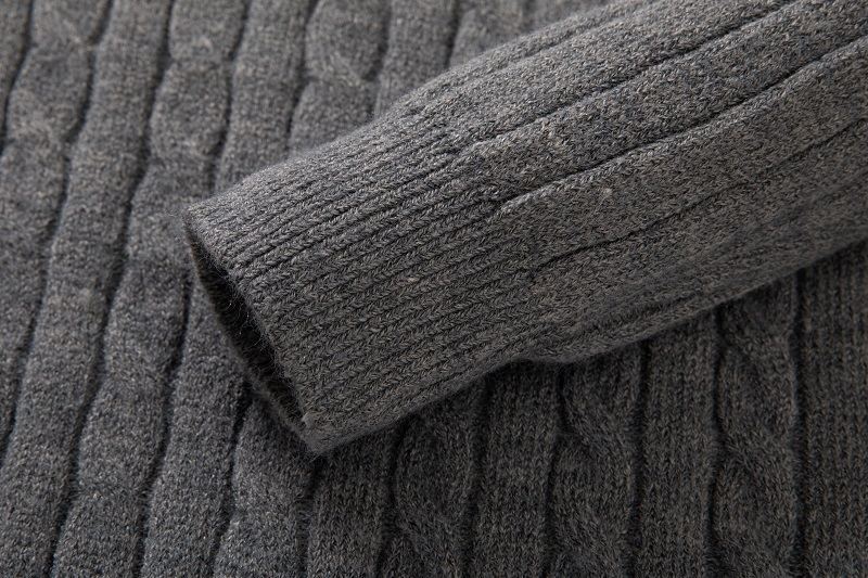 Men's Knitted Sweater With Half Zip And High Collar For Men_voghion.com