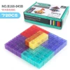 B168-845B transparent 2CM building blocks 72pcs 347g