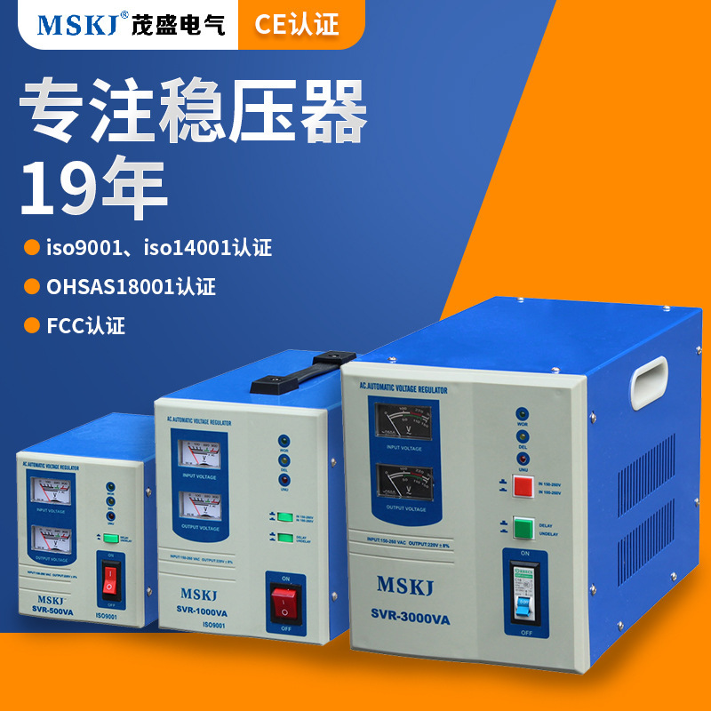 In-Stock Wholesale Svr Electronic Ac Voltage Stabilizer Single-Phase High-Precision Industrial Manufacturer Supplies Household Voltage Stabilizers