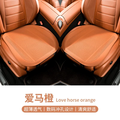 Seat cushion, seat cover – cushion - a-thin-section-emma-orange-two-front-row-seats