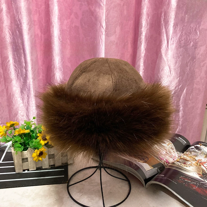 Russian hat Plus Velvet Thick Warm Hat Winter Fur Snow Cap