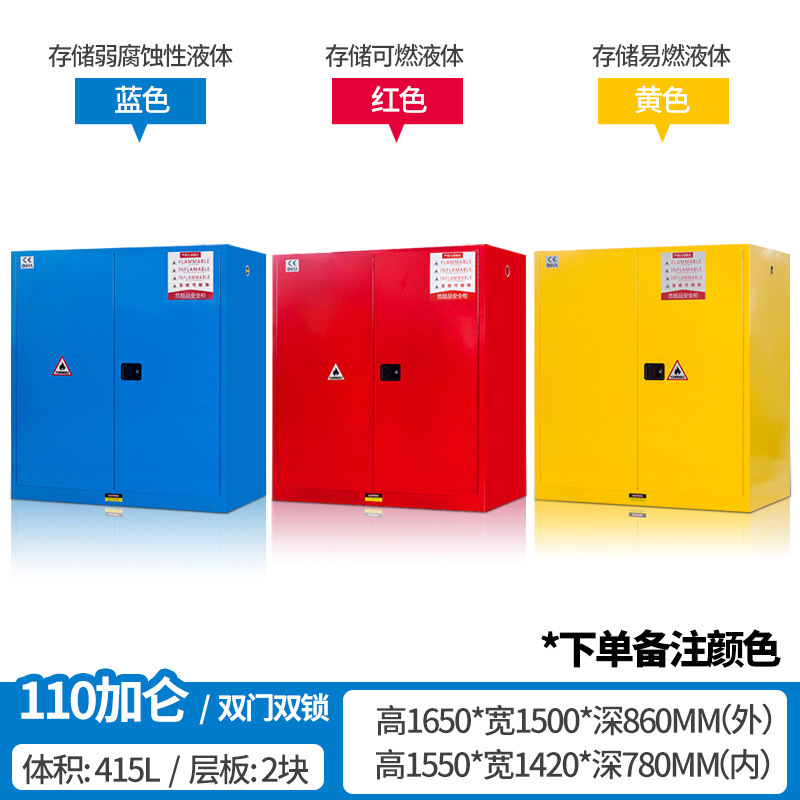 Gabinete industrial a prueba de explosiones Gabinete de almacenamiento de productos químicos peligrosos de laboratorio Gabinete de seguridad de doble cerradura para productos químicos Caja a prueba de fuego y a prueba de explosiones