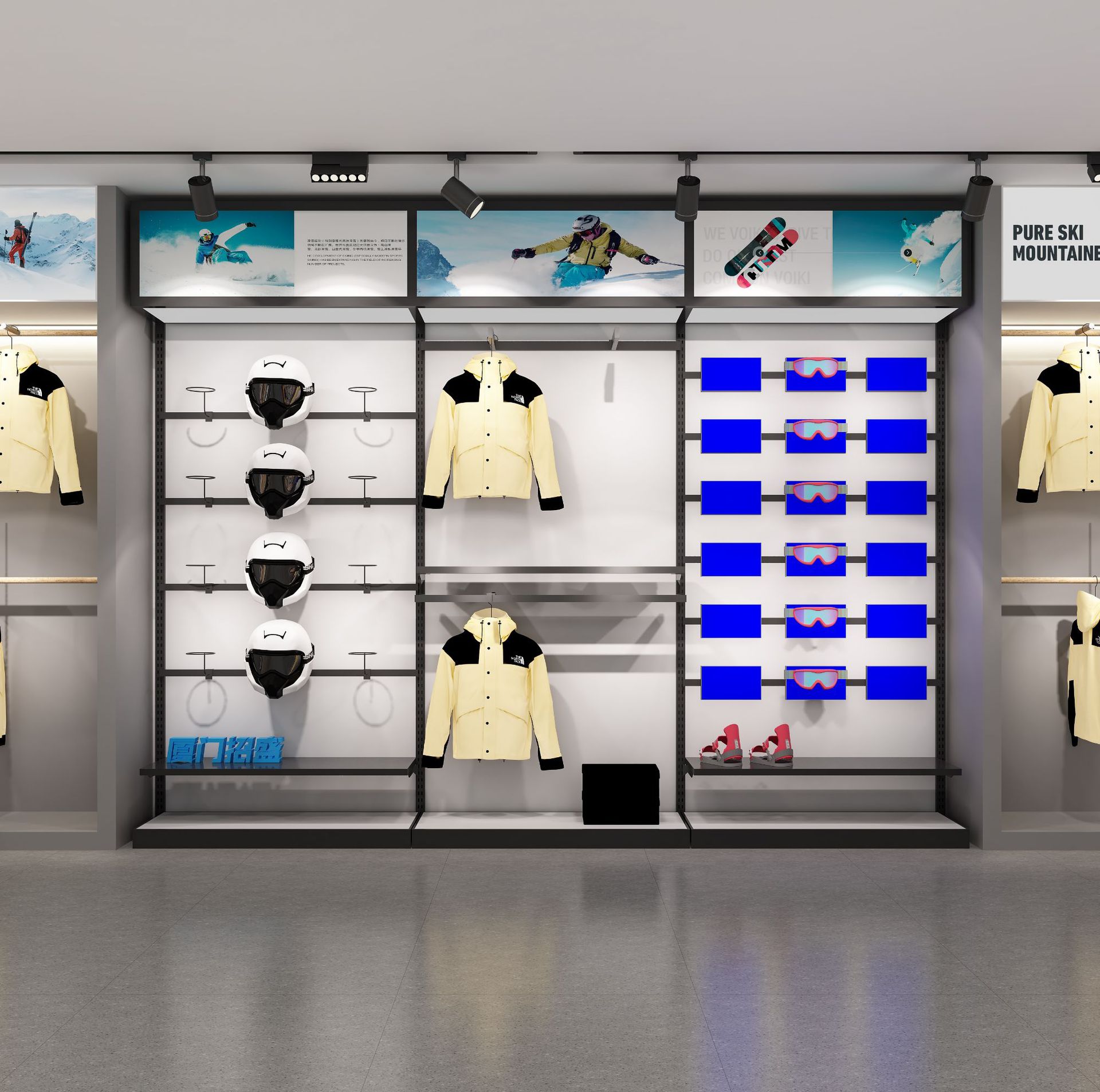 Tienda de zapatos deportivos al aire libre estante de zapatos estante de exhibición tienda de ropa estante de exhibición Zhongdao estante de zapatos estante de tienda de ropa profesional de hombre