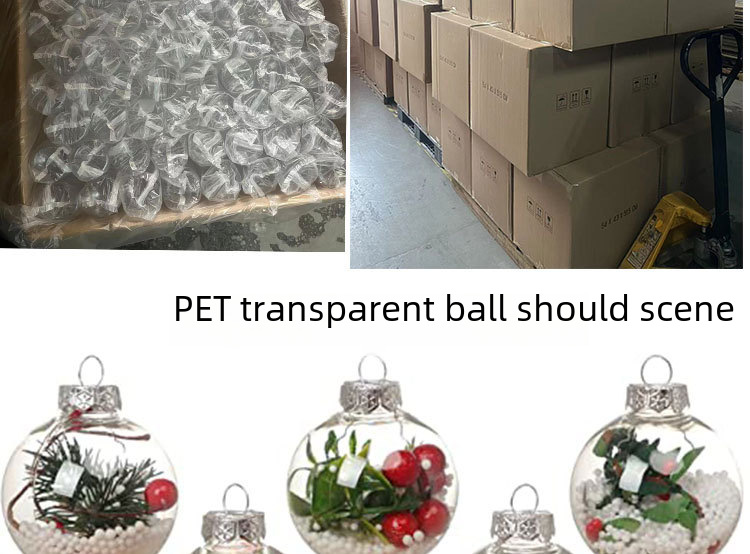 Direkte Lieferung ab Werk 6080100 transparente Kugel, flache Kugel, PET-Blasformkugel, nahtlose transparente Kunststoff-Weihnachtskugel, Glühbirnenflasche_voghion.com