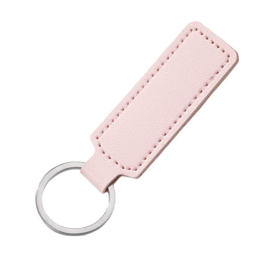 Amazon Best Selling Pu Leather Keychain Simple Business Car Key Accessories Leather Key DIY Keychain