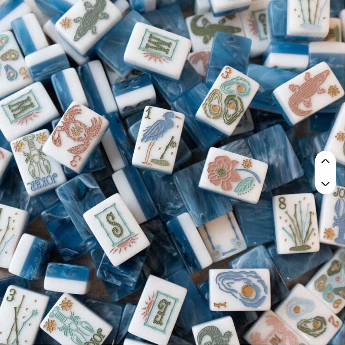 Acrylic Mahjong Manufacturer Wholesale Blue Ocean High-End American Mahjong Portable Mahjong Outdoor American Mahjong