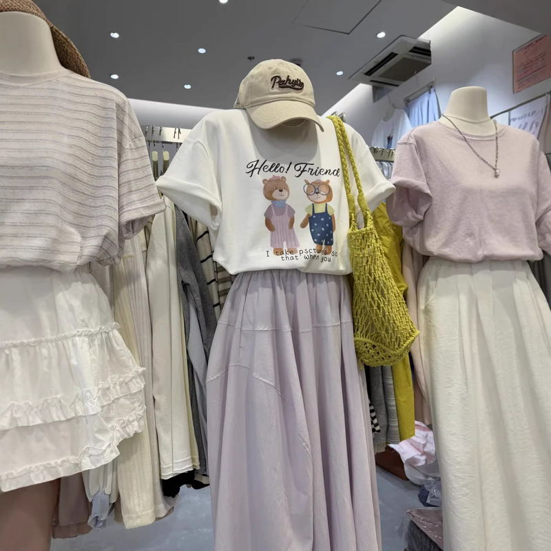 Mid-To-High-End Brand Clearance Women's Clothing, Short-Sleeve New Summer T-Shirts, Factory Direct Clearance Wholesale Price
